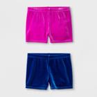 Bioworld Girls' Dance Activewear Shorts - Magenta/blue