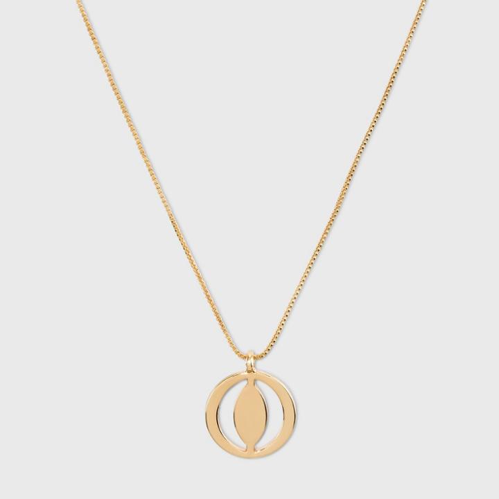 Gold Plated Initial O Pendant Necklace - A New Day Gold, Gold - O