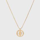 Gold Plated Initial O Pendant Necklace - A New Day Gold, Gold - O
