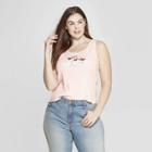 Women's Plus Size Cerub Fitted Tank Top - Mighty Fine (juniors') - Pink
