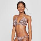 Women's String Triangle Bikini Top - Xhilaration Animal Print D/dd Cup, Beige