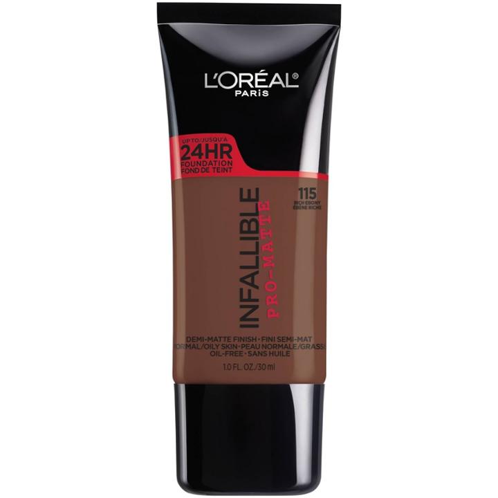 L'oreal Paris Infallible Pro-matte Foundation 115 Rich Ebony