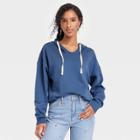 Women's Fleece Hooded Sweatshirt - Universal Thread Blue