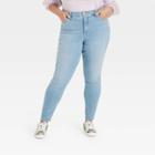Women's Plus Size High-rise Skinny Jeans - Universal Thread Light Wash 14w,