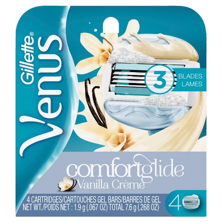 Venus Comfortglide Vanilla Crme Scented 3-blade Women's Razor Blade Refills