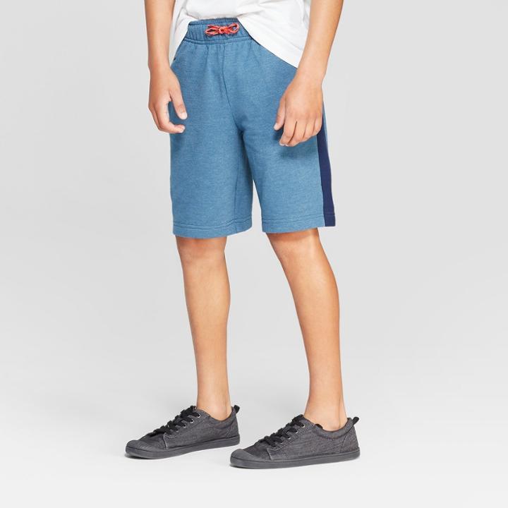 Boys' Striped Down Knit Pull-on Shorts With Pockets - Cat & Jack Blue