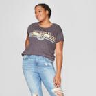 Women's Plus Size Captain Marvel Logo Short Sleeve Graphic T-shirt (juniors') - Black