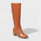 Women's Brinley Tall Pointed Toe Boots - Universal Thread Cognac