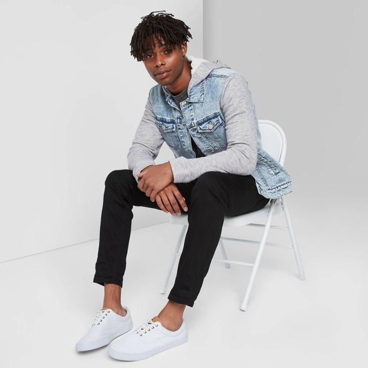 Men's French Terry Trucker Denim Jacket - Original Use Indigo