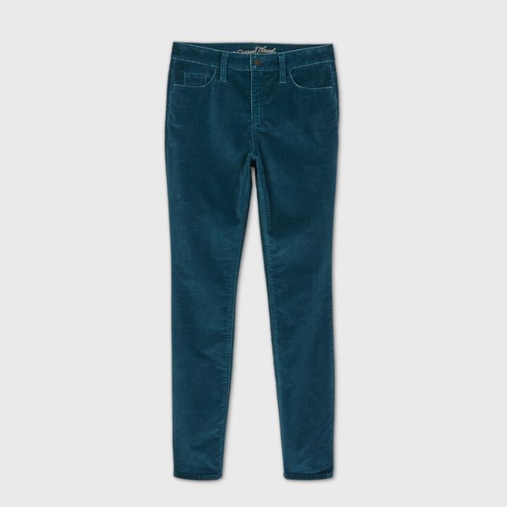 Women's High-rise Velvet Skinny Jeans - Universal Thread Blue