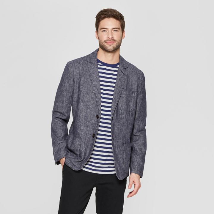 Men's Standard Fit Blazer - Goodfellow & Co Xavier Navy