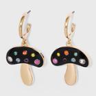 Sugarfix By Baublebar Crystal Mushroom Huggie Hoop Earrings - Black