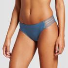 Women's Ribbed Strappy Hipster Bikini Bottom - Airy Blue - Xl - Mossimo, Air Blue