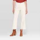 Women's High-rise Regular Fit Cropped Jeans - Universal Thread Cream 2, Women's, Beige