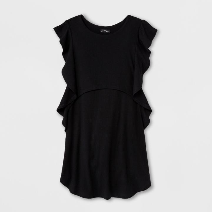 Girls' Flutter Dress - Art Class Black