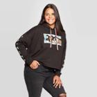 Women's Friends Diner Screen Plus Size Cropped Hoodie (juniors') - Black 1x, Adult Unisex,