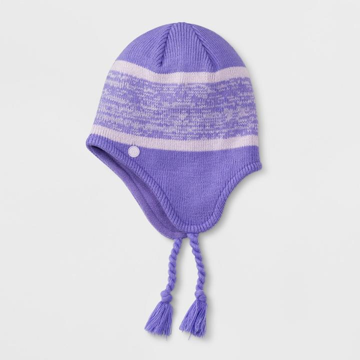 Girls' Stripe Cold Weather Hat - C9 Champion Purple