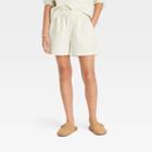 Girls' Poplin Boxer Shorts - Art Class Lime Green/white