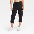 Women's Mid-rise Stretch Woven Tapered Leg Capri Leggings 21 - All In Motion Black