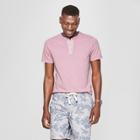 Men's Standard Fit Short Sleeve Henley Shirt - Goodfellow & Co Rio Rose