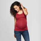 Maternity Core Rib Tank - Isabel Maternity By Ingrid & Isabel Dark Red Heather