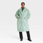 Women's Plus Size Curly Faux Fur Jacket - Ava & Viv Green