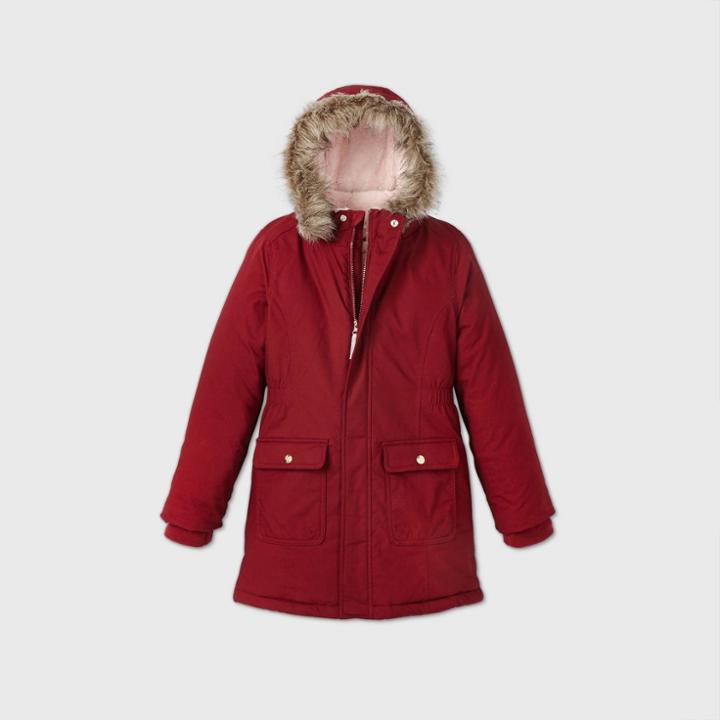 Girls' Zip-front Parka Jacket - Cat & Jack