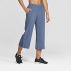 Women's Woven Wide Leg Crop Mid-rise Pants - C9 Champion Gray Blue