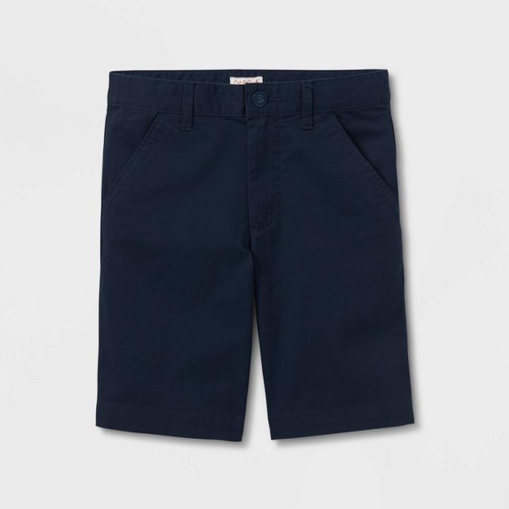 Boys' Regular Fit Flat Front Uniform Shorts - Cat & Jack Blue