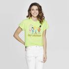 Women's Nickelodeon Hey Arnold Short Sleeve Cropped Graphic T-shirt (juniors') - Neon Green