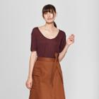 Women's Short Sleeve Drapey T-shirt - Prologue Wine (red)