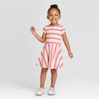 Petitetoddler Girls' Striped Short Sleeve Dress - Cat & Jack 12m, Toddler Girl's,