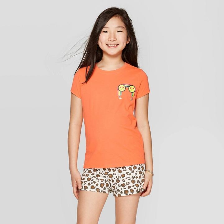Girls' Rainbow Graphic T-shirt - Cat & Jack Orange
