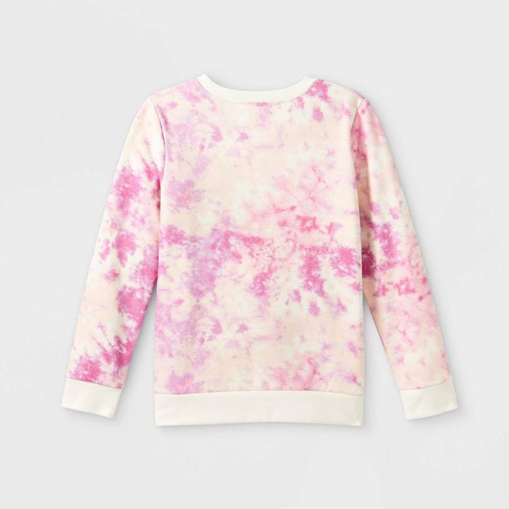 Girls' Crewneck Fleece Pullover Sweatshirt - Cat & Jack Purple
