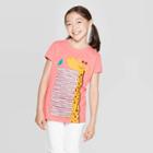 Girls' Short Sleeve Giraffe Graphic T-shirt - Cat & Jack Coral