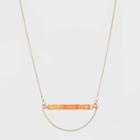 Semi-precious Aventurine With Worn Gold Necklace - Universal Thread Orange