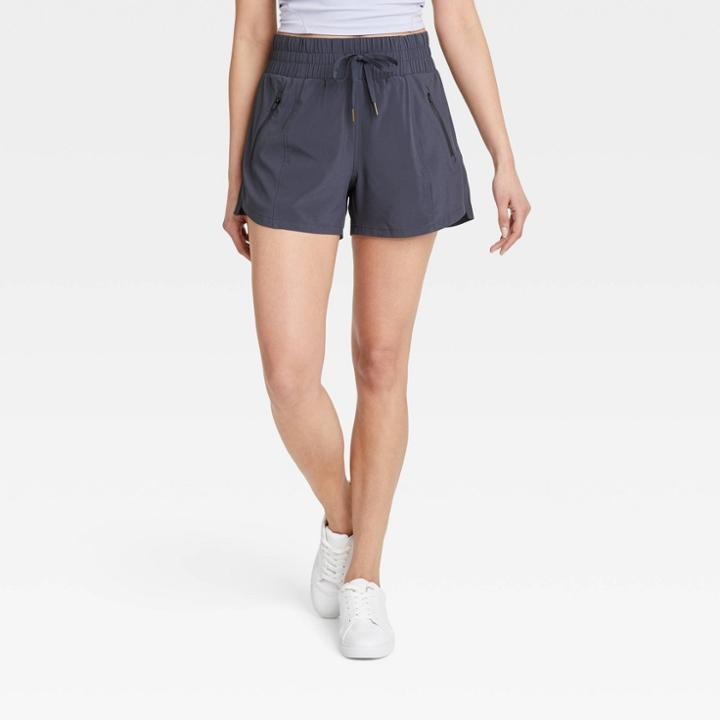 Women's Stretch Woven Mid-rise Shorts 4 - All In Motion Slate