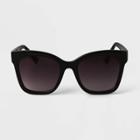 Women's Acetate Square Sunglasses - A New Day Black