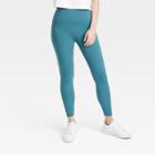 Women's High Waisted Everyday Active 7/8 Leggings - A New Day Blue