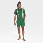 Mad Engine Men's Irish Flag Suspender Pajama Romper - Green