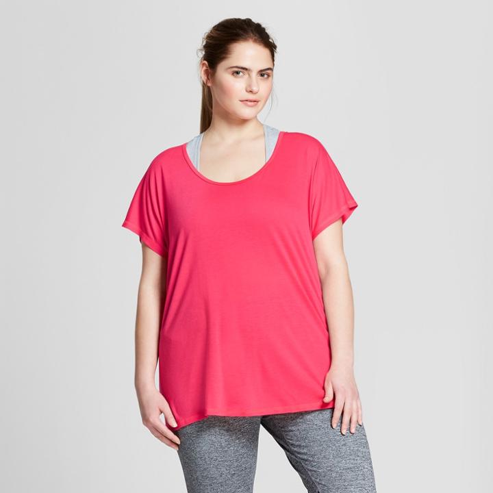 Women's Plus-size Racerback T-shirt - C9 Champion Razzle Pink