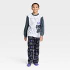 Boys' Marvel Black Panther Pajama Set With Cozy Socks - Gray