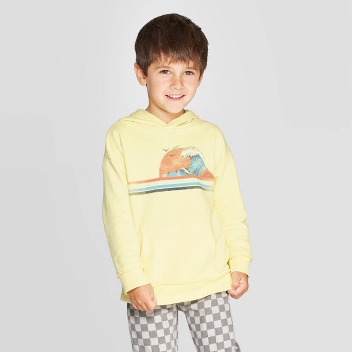 Toddler Boys' Wave Hoodie - Art Class Yellow