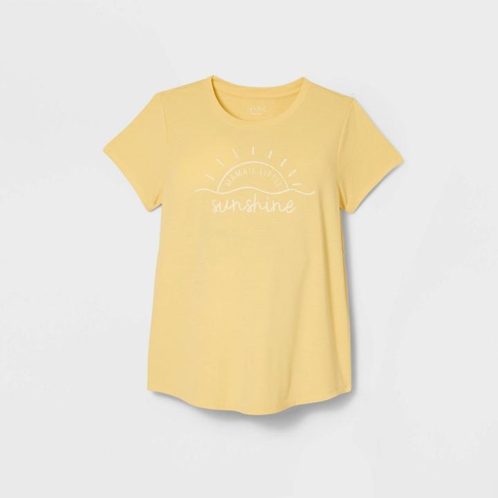 Isabel Maternity By Ingrid & Isabel Short Sleeve Scoop Neck You Are My Sunshine Mommy & Me Graphic T-shirt  Isabel By Ingrid & Isabel Yellow