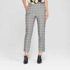 Women's Plaid Split Back Relaxed Ankle Trouser - Who What Wear Blue/cream 16,