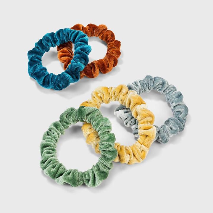 Mini Velvet Hair Twister Set 5pc - Wild Fable Multicolor Rainbow
