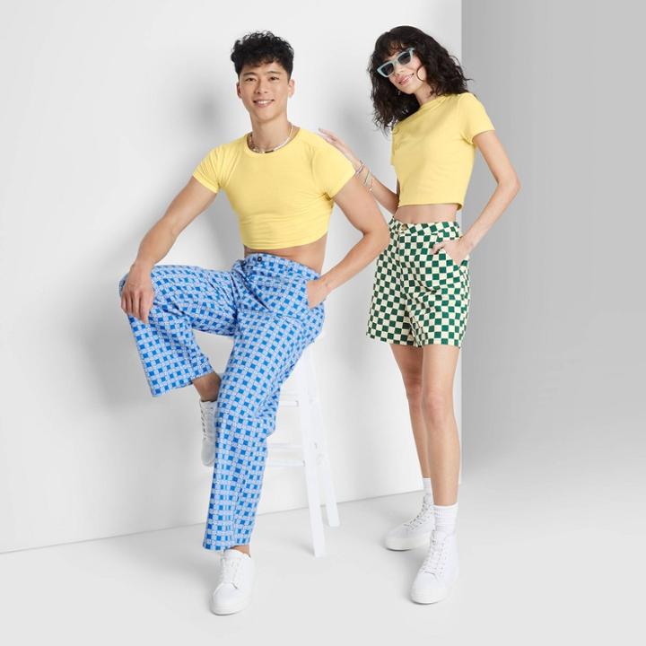 Short Sleeve Cropped T-shirt - Wild Fable Canary Yellow