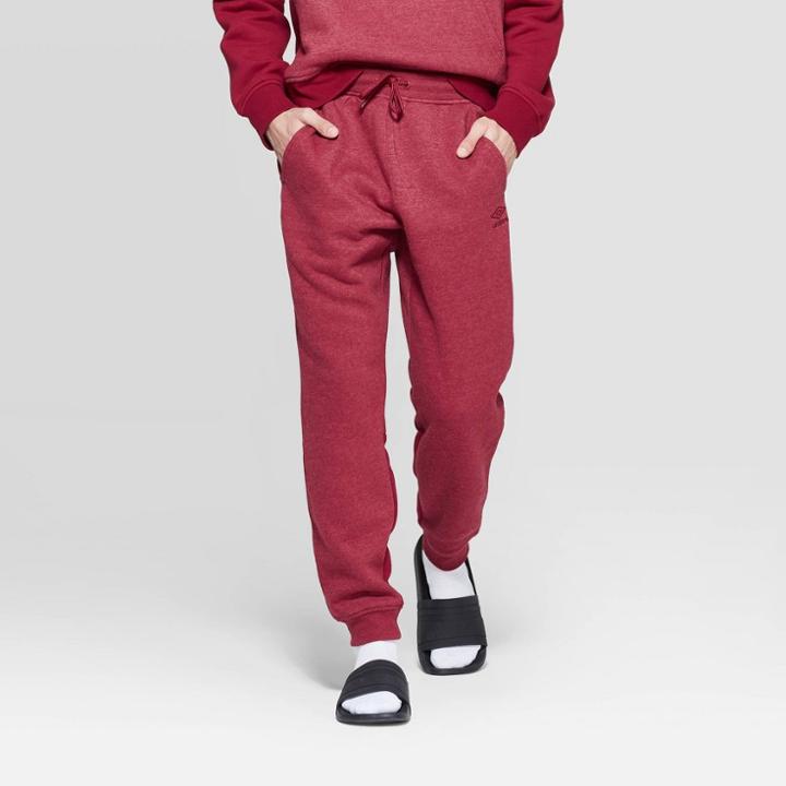 Umbro Men's Fleece Jogger Pants - Rhubarb Heather L, Size: Large, Rhubarb Grey