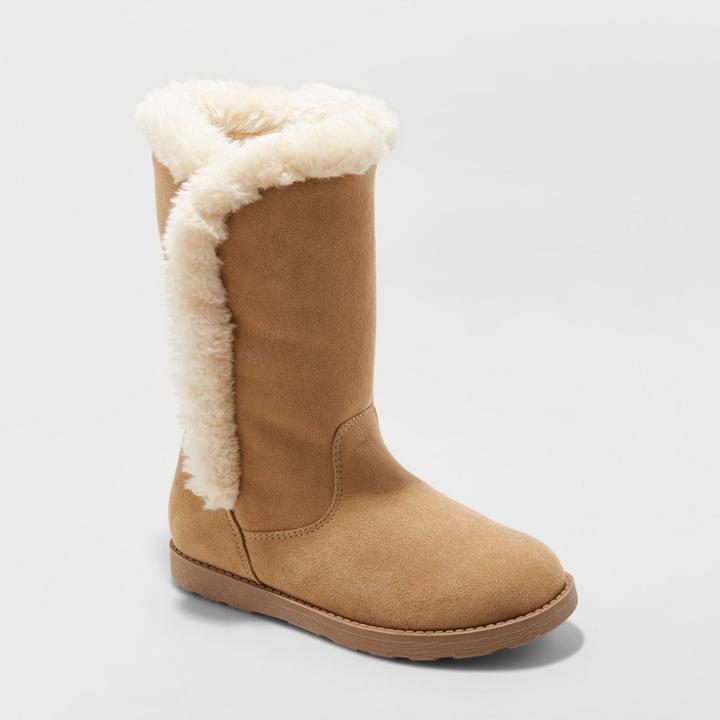 Girls' Hart Microsuede Fashion Boots - Cat & Jack Tan