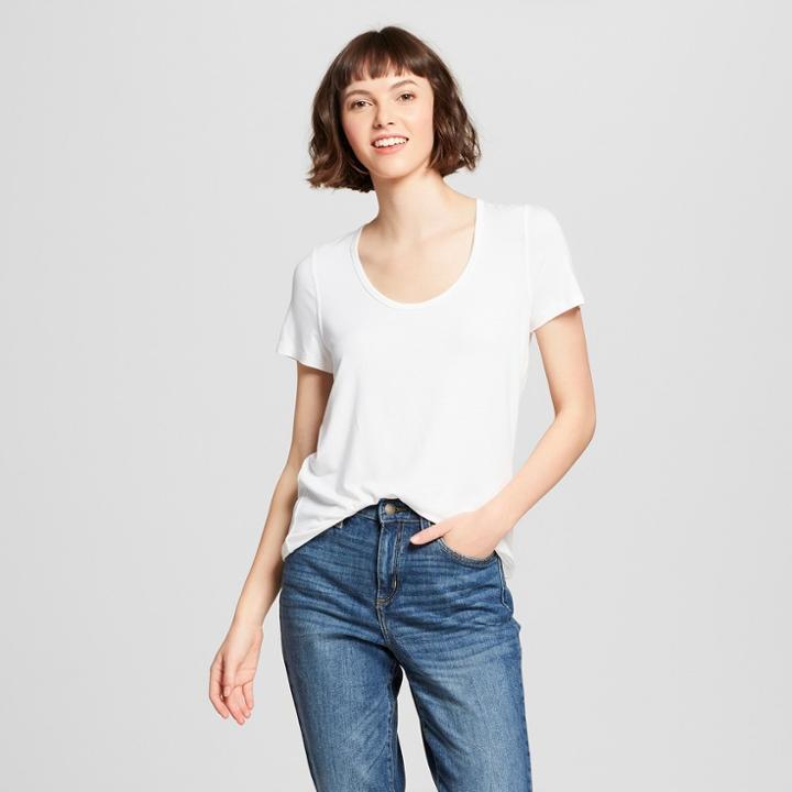 Women's Sensory Friendly Any Day Short Sleeve Scoop T-shirt - A New Day White